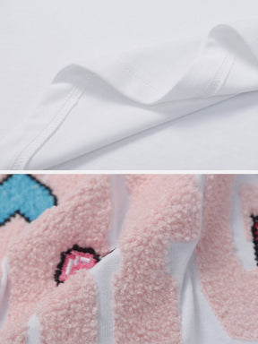 Eprezzy® - Towel Embroidery Letter Print Tee Streetwear Fashion - eprezzy.com