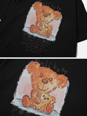 Eprezzy® - Toy Bear Family Print Tee Streetwear Fashion - eprezzy.com