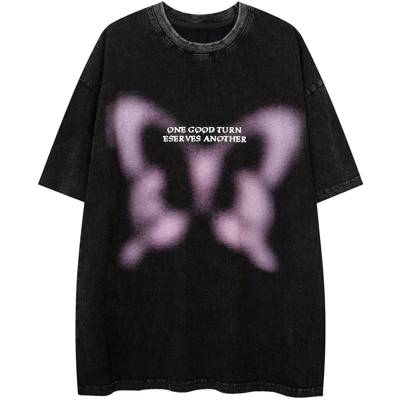 Eprezzy® - Unreal Butterfly Washed Graphic Tee Streetwear Fashion - eprezzy.com