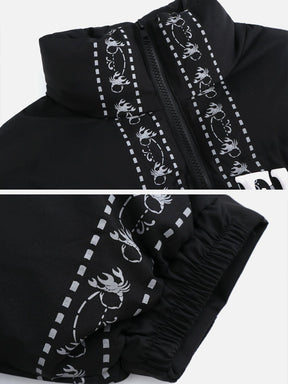 Eprezzy® - Vintage Alphabet Scorpion Print Winter Coat Streetwear Fashion - eprezzy.com