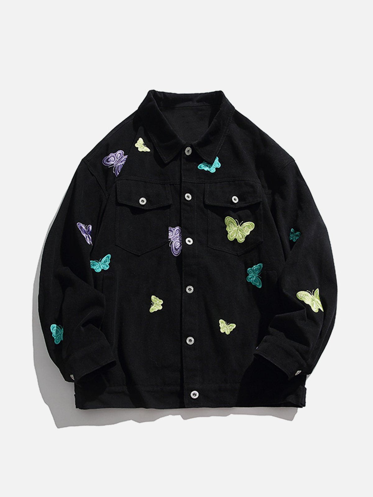 Eprezzy® - Vintage Butterfly Embroidered Jacket Streetwear Fashion - eprezzy.com