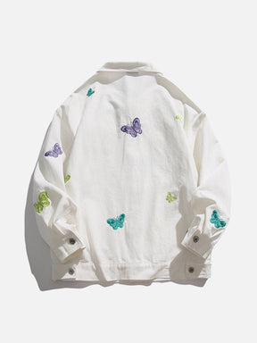 Eprezzy® - Vintage Butterfly Embroidered Jacket Streetwear Fashion - eprezzy.com