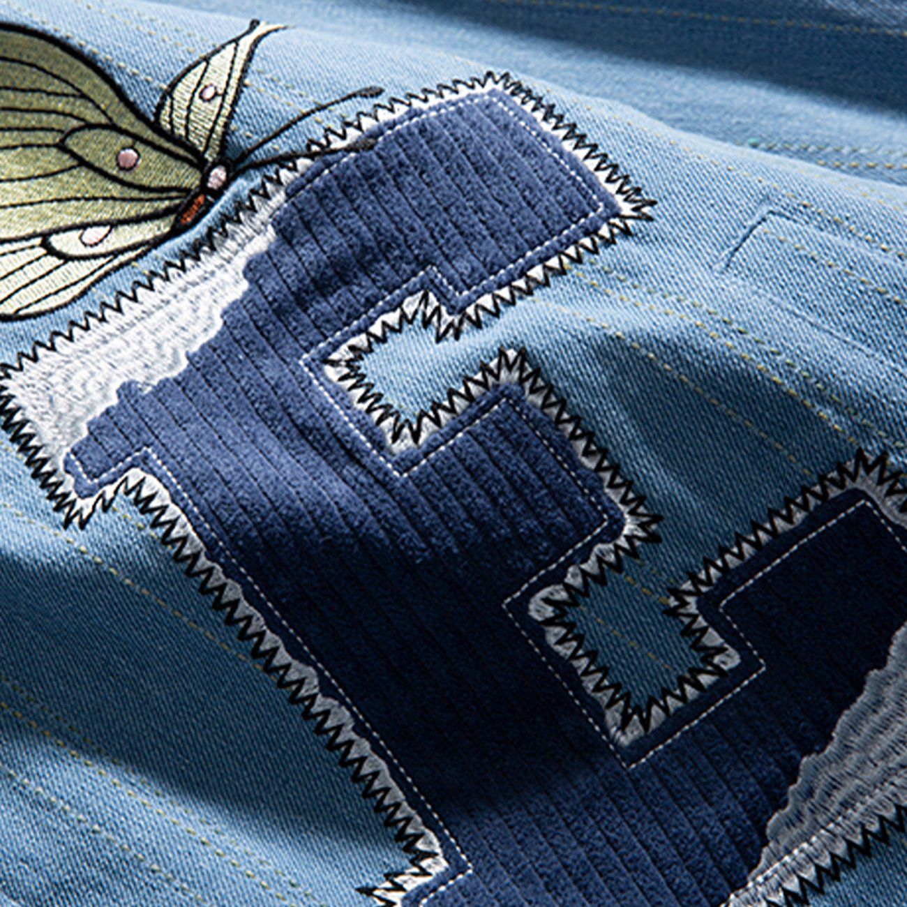 Eprezzy® - Vintage Butterfly Patchwork Embroidery Jacket Streetwear Fashion - eprezzy.com