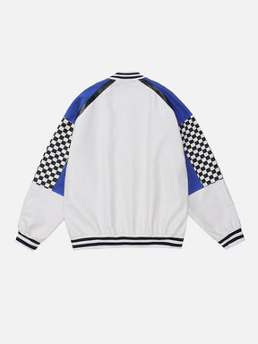 Eprezzy® - Vintage Colorblock Checkerboard Jacket Streetwear Fashion - eprezzy.com