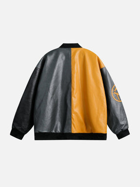 Eprezzy® - Vintage Contrast Leather Jacket Streetwear Fashion - eprezzy.com