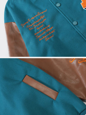 Eprezzy® - Vintage Contrast Varsity Jacket Streetwear Fashion - eprezzy.com