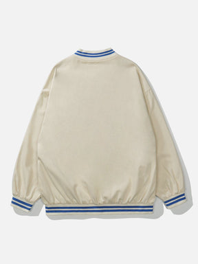 Eprezzy® - Vintage Flocked Letter Embroidered Jacket Streetwear Fashion - eprezzy.com