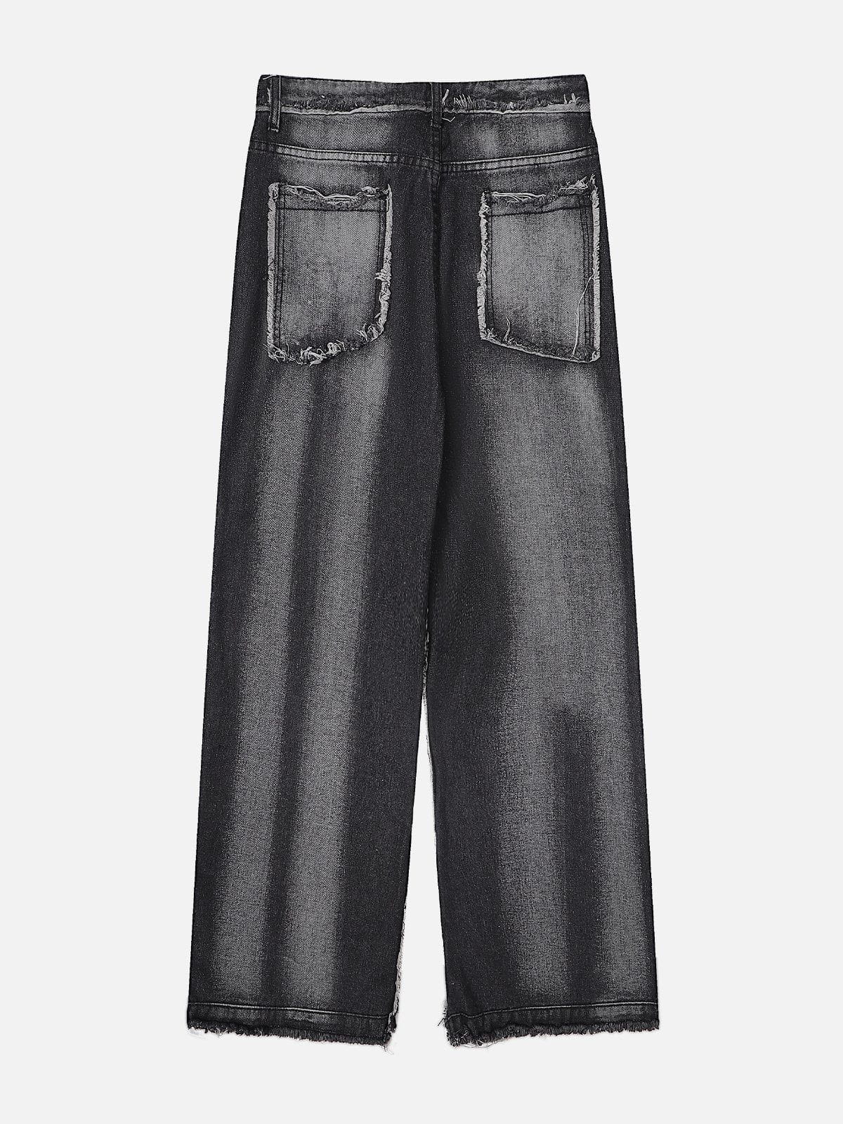 Eprezzy® - Vintage Gradient Burlap Jeans Streetwear Fashion - eprezzy.com