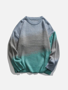 Eprezzy® - Vintage Gradient Knit Sweater Streetwear Fashion - eprezzy.com