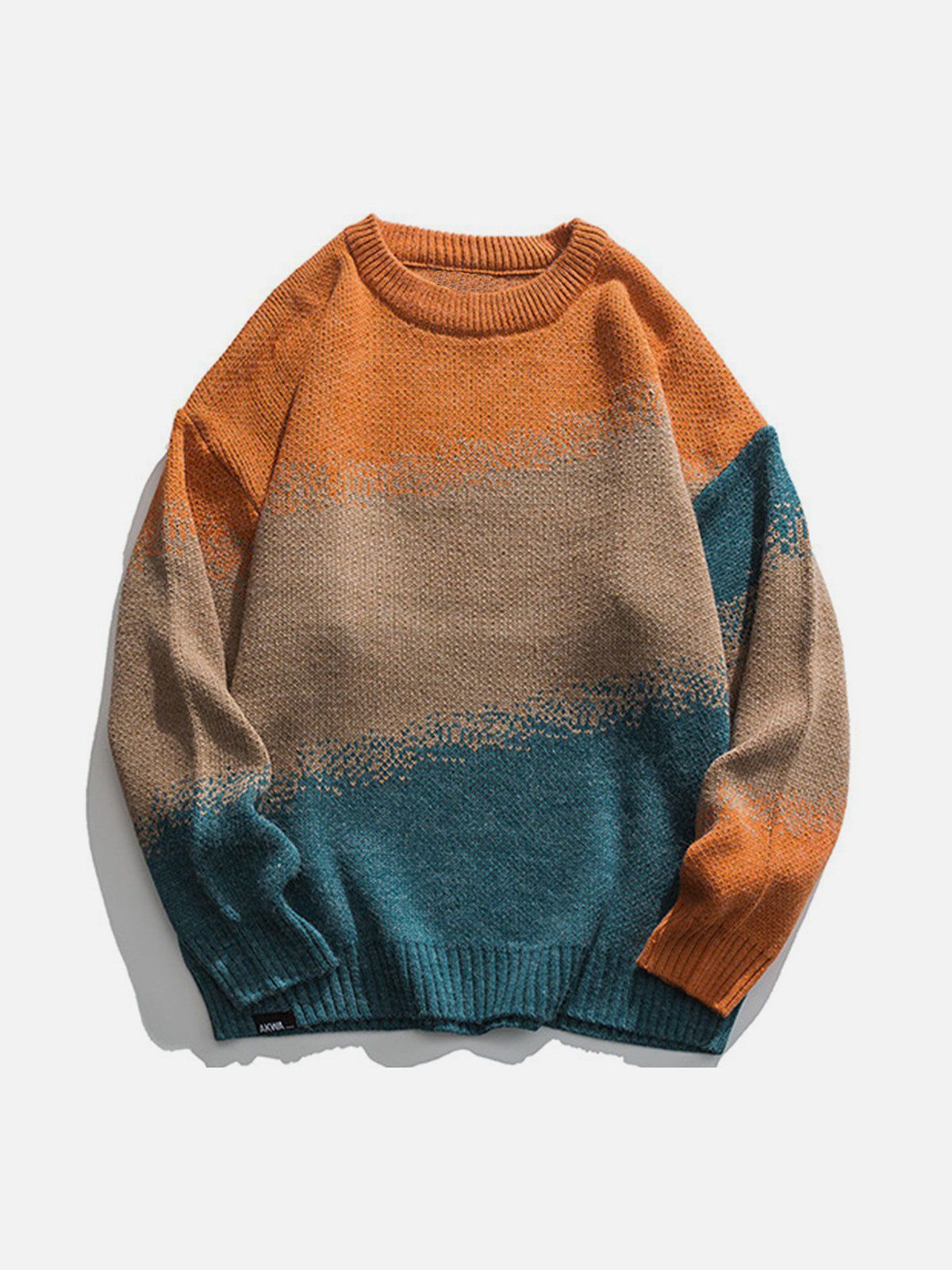 Eprezzy® - Vintage Gradient Knit Sweater Streetwear Fashion - eprezzy.com
