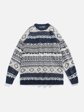 Eprezzy® - Vintage Jacquard Sweater Streetwear Fashion - eprezzy.com