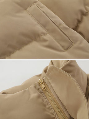 Eprezzy® - Vintage Paneled Stand Collar Winter Coat Streetwear Fashion - eprezzy.com