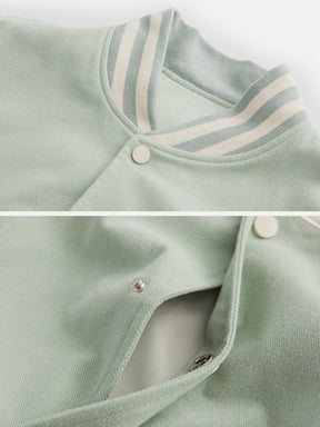 Eprezzy® - Vintage Patchwork Sleeve Varsity Jacket Streetwear Fashion - eprezzy.com